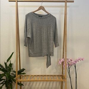 Simply Vera Vera Wang Gray Crew Neck Sweater